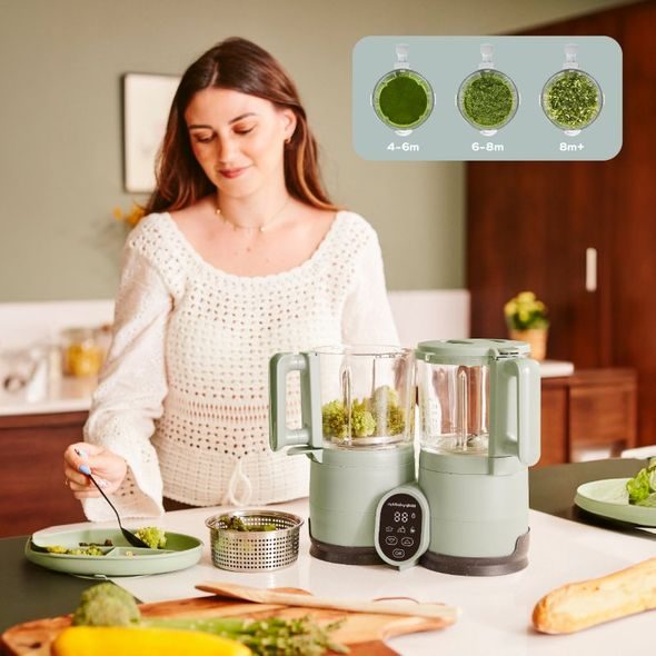 BABYMOOV MULTIFUNKČNÍ PŘÍSTROJ NUTRIBABY GLASS CELADON GREEN - KUCHYŇSKÉ PŘÍSTROJE - KRMENÍ