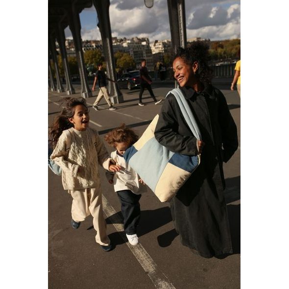 STUDIO NOOS PATCHWORK MOM BAG DENIM - ORGANIZÉRY A KOŠÍKY - KOČÁRKY A PŘÍSLUŠENSTVÍ