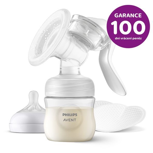 PHILIPS AVENT ODSÁVAČKA MATEŘ. MLÉKA MANUÁLNÍ + PRSNÍ VLOŽKY JEDNORÁZOVÉ 60 KS - ODSÁVAČKY MATEŘSKÉHO MLÉKA - KRMENÍ