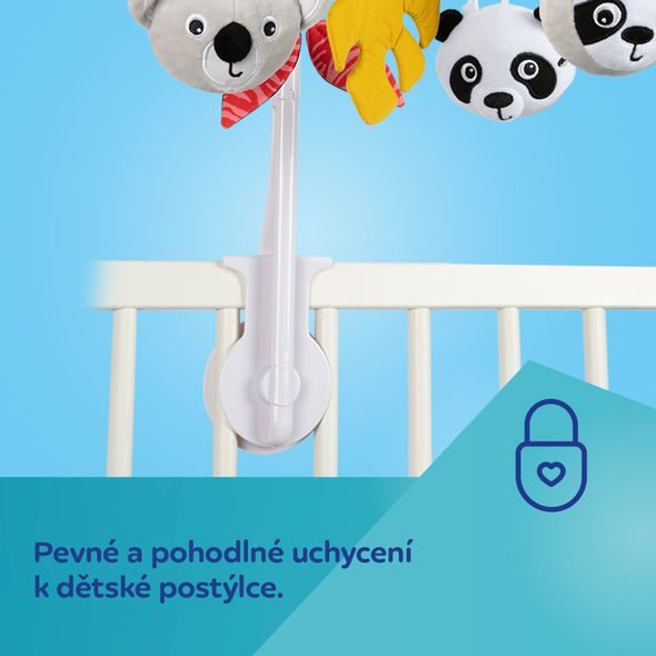 CANPOL BABIES SENZORICKÝ PLYŠOVÝ KOLOTOČ S MELODIEMI/BLUETOOTH BABIESBOO - KOLOTOČE NA POSTÝLKU - PRO DĚTI