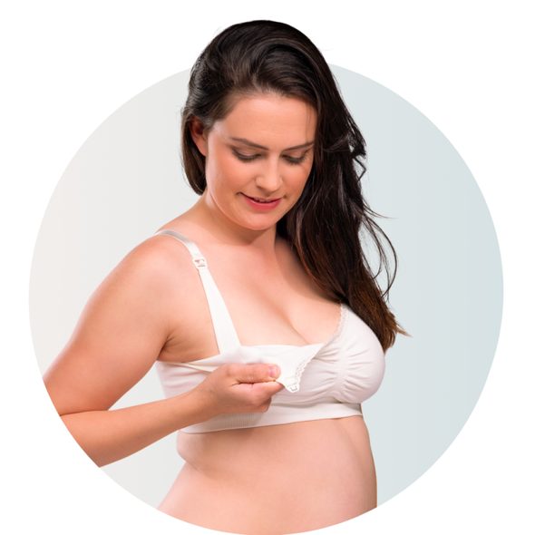 CARRIWELL PODPRSENKA BEZEŠVÁ BAVLNĚNÁ S KLIPEM KE KOJENÍ - PŘÍRODNÍ BÍLÁ - PODPRSENKY KE KOJENÍ - PRO MAMINKY