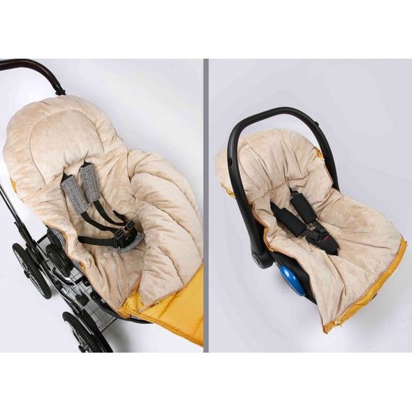 JASMINE ZIMNÍ FUSAK S KOŽÍŠKEM ČERNÝ S HNĚDOU KOŽEŠINOU - FUSAKY DO KOČÁRKU - KOČÁRKY A PŘÍSLUŠENSTVÍ