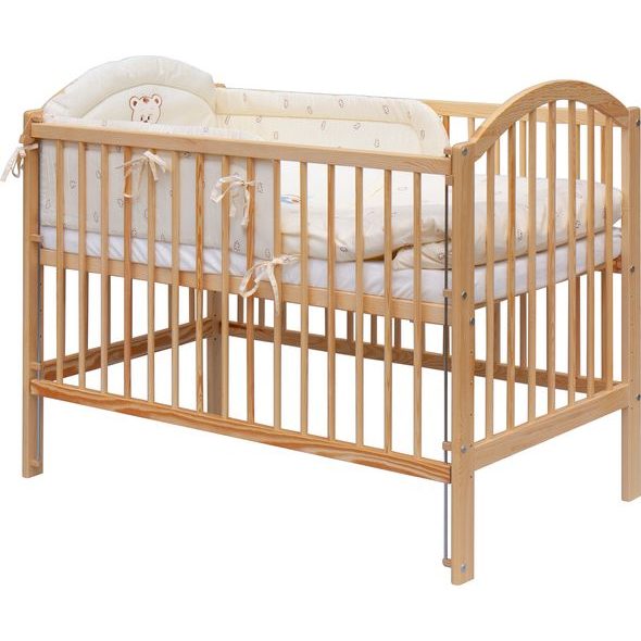 SCARLETT POSTÝLKA 120X60CM S KOMPLETNÍ VÝBAVOU MÉĎA BÉŽOVÁ - DŘEVĚNÉ POSTÝLKY - SPINKÁNÍ