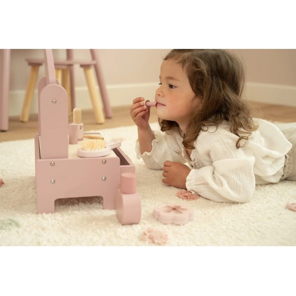 LITTLE DUTCH TOALETNÍ STOLEČEK DŘEVĚNÝ PINK - LITTLE DUTCH - PRO DĚTI