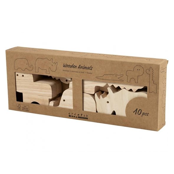 CREATIV COMPANY KREATIVNÍ SADA SAFARI ZVÍŘATA DŘEVĚNÁ - VÝTVARNÉ POMŮCKY A HRAČKY - PRO DĚTI