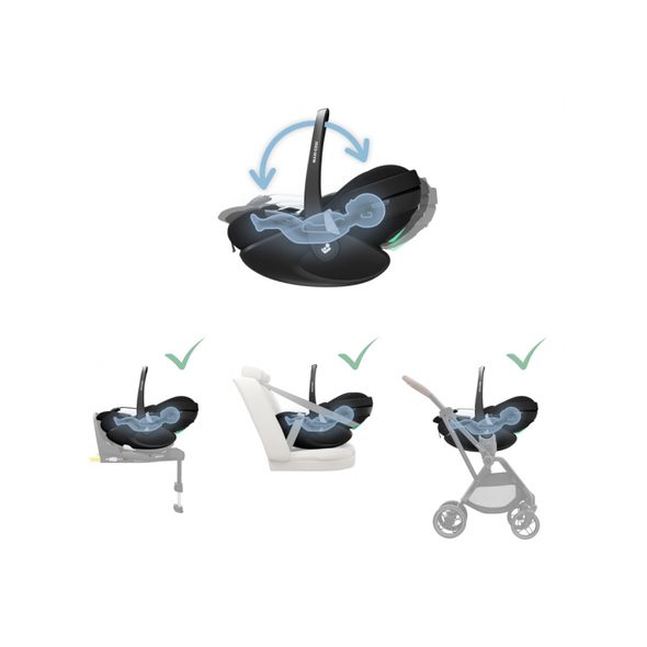 MAXI-COSI PEBBLE 360 PRO 2 AUTOSEDAČKA TWILLIC BLACK - AUTOSEDAČKY 0-13KG - AUTOSEDAČKY A PŘÍSLUŠENSTVÍ
