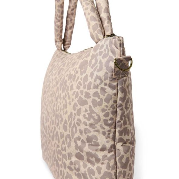 STUDIO NOOS PUFFY DIAPER BAG PŘEBALOVACÍ TAŠKA CREAM LEOPARD - PŘEBALOVACÍ TAŠKY - KOČÁRKY A PŘÍSLUŠENSTVÍ