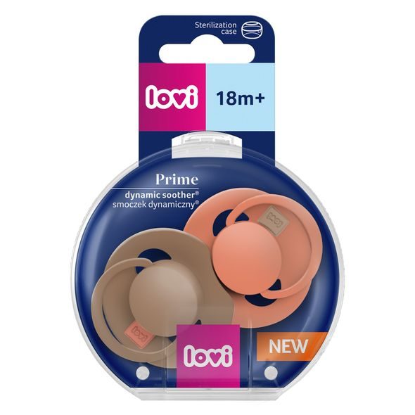 LOVI DUDLÍK SILIKONOVÝ DYNAMICKÝ PRIME 18M+ 2KS GRANOLA/ORANGE - ŠIDÍTKA A DOPLŇKY - KRMENÍ