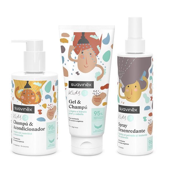 SUAVINEX DĚTSKÝ ŠAMPON + KONDICIONÉR KIDS 300 ML - ŠAMPONY A KOSMETIKA - KOUPÁNÍ A ZDRAVÍ