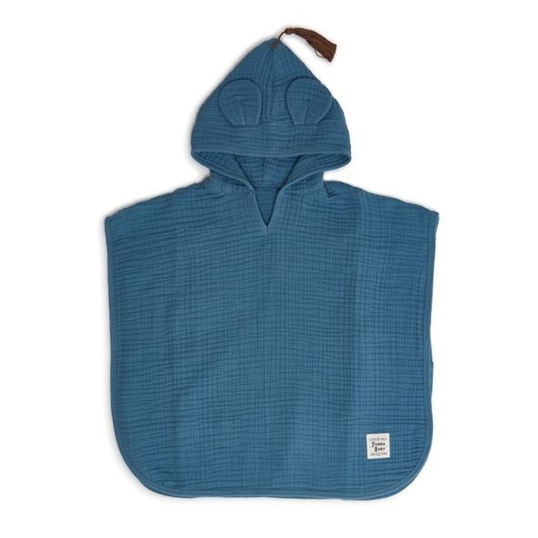 FUNNABABY MUŠELÍNOVÉ PONČO PROVINCE PETROL VEL. 0 - 1 ROK - OSUŠKY A DĚTSKÉ ŽUPANY - KOUPÁNÍ A ZDRAVÍ