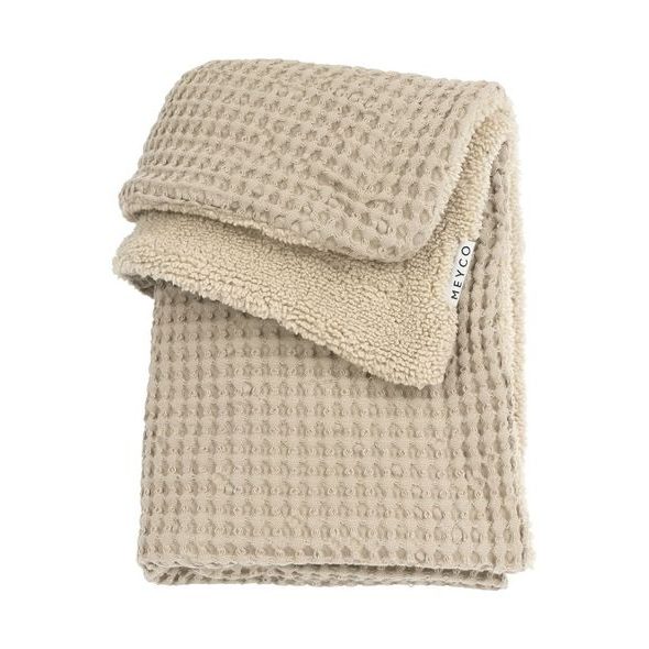 MEYCO DEKA DO POSTÝLKY WAFFLE TEDDY FLEECE - SAND - DĚTSKÉ DEKY PRO MIMINKA - SPINKÁNÍ