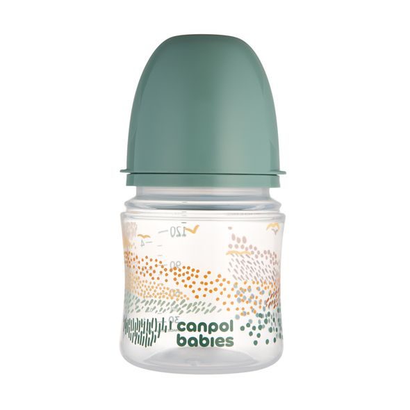 CANPOL BABIES ANTIKOLIKOVÁ LAHEV EASYSTART MOUNTAINS 120ML ZELENÁ - FLAŠTIČKY HRNČEKY - KRMENÍ