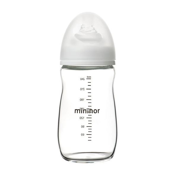 MININOR SKLENĚNÁ KOJENECKÁ LAHEV 240ML 3M - KOJENECKÉ LAHVE - KRMENÍ