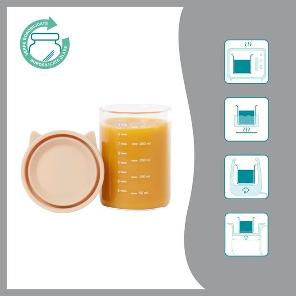 BABYMOOV SKLENĚNÉ MISKY S VÍČKY ISY BOWLS 6X 250ML - MISKY, TALÍŘKY A PODLOŽKY - KRMENÍ