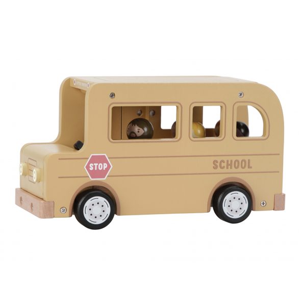 LITTLE DUTCH ŠKOLNÍ AUTOBUS S FIGURKAMI DŘEVĚNÝ - DŘEVĚNÉ HRAČKY - PRO DĚTI