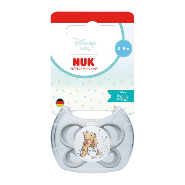 NUK PERFECT MATCH AIR DUDLÍK MEDVÍDEK PÚ GREY 0-6M 1KS V BOXU - ŠIDÍTKA A DOPLŇKY - KRMENÍ