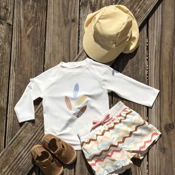 LÄSSIG SPLASH SUN PROTECTION FLAP HAT VANILLA 19-36 MO. - ČEPIČKY A KLOBOUČKY - PRO DĚTI