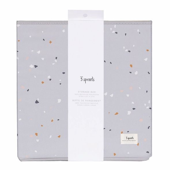 3 SPROUTS ÚLOŽNÝ BOX RECYCLED TERRAZZO/LIGHT GRAY - BOXY NA HRAČKY - SPINKÁNÍ