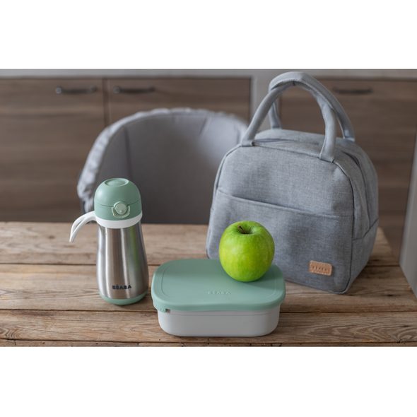 BEABA SVAČINOVÝ BOX NEREZ VELVET GREY / SAGE GREEN - KRABIČKY NA SVAČINU - KRMENÍ