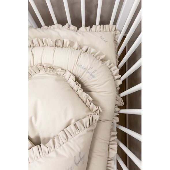 ENIE BABY POVLEČENÍ SWEET CREME 100X140 A 40X60 CM - POVLEČENÍ DO POSTÝLKY - SPINKÁNÍ