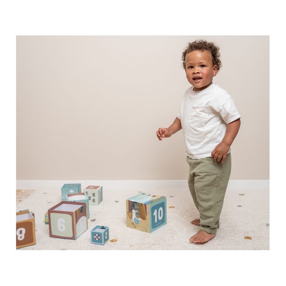 LITTLE DUTCH KOSTKY KOMÍN 10 KS NÁMOŘNICKÝ ZÁLIV - STOHOVACÍ HRAČKY - PRO DĚTI