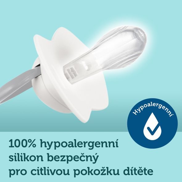 CANPOL BABIES SET SYMETRICKÝCH SILIKONOVÝCH DUDLÍKŮ LIGHT TOUCH 6-18M PURE COLOR MODRÝ - ŠIDÍTKA A DOPLŇKY - KRMENÍ