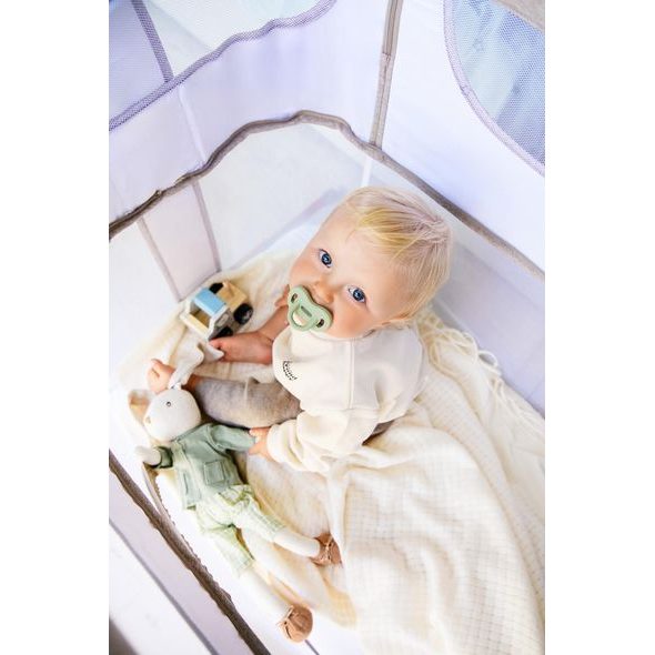 MOMI POSTÝLKA SMART BED 4V1 SVĚTLE ŠEDÁ - K RODIČOVSKÉ POSTELI - SPINKÁNÍ