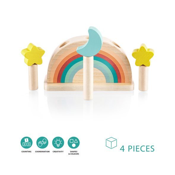 ZOPA DŘEVĚNÁ VYSKAKOVACÍ HRAČKA - MOTORICKÉ A HRY - PRO DĚTI