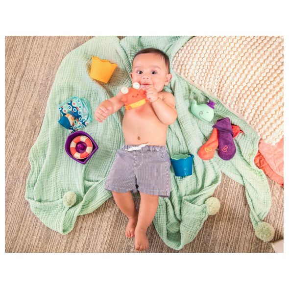 B-TOYS SADA HRAČEK DO KOUPELE WEE B. SPLASHY - HRAČKY DO VANY - PRO DĚTI