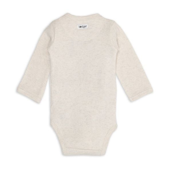 LODGER BODY S DLOUHÝM RUKÁVEM MELANGE BIRCH VEL. 80 - BODY - PRO DĚTI