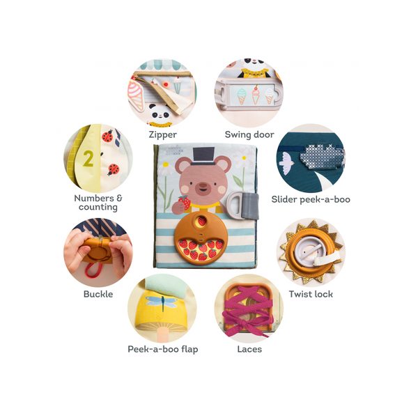 TAF TOYS KNÍŽKA S AKTIVITAMI FANTASY BUSY BOOK - KNÍŽKY PRO NEJMENŠÍ - PRO DĚTI