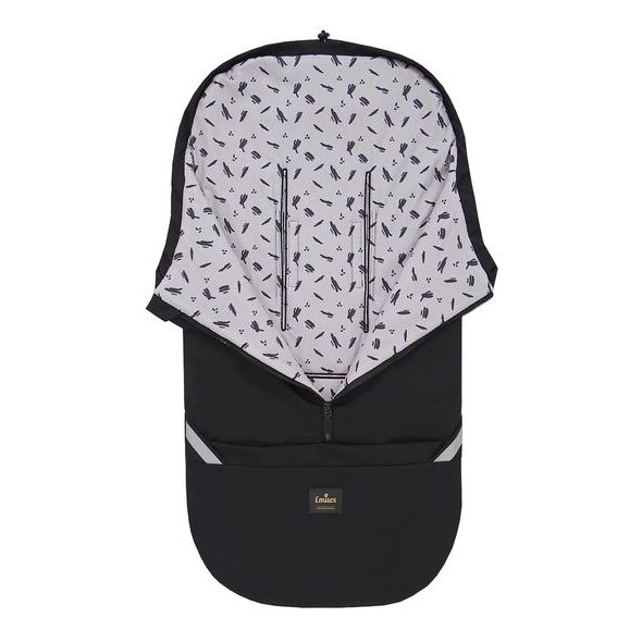 EMITEX FUSAK 2V1 COCOON SOFTSHELL BLACK + CRAZY NOTES - FUSAKY DO KOČÁRKU - KOČÁRKY A PŘÍSLUŠENSTVÍ