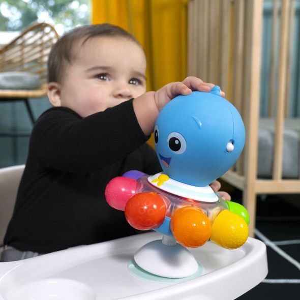 BABY EINSTEIN HRAČKA SENZORICKÁ CHOBOTNICE S PŘÍSAVKOU OPUS'S SPIN & SEA™ 3M+ - HRAČKY SE ZVUKY - PRO DĚTI