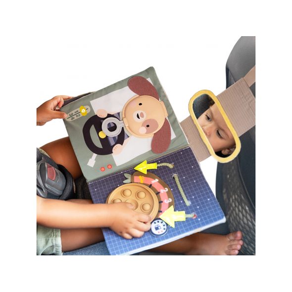 TAF TOYS KNÍŽKA S AKTIVITAMI DO AUTA BUSY BOOK - HRAČKY DO AUTA - PRO DĚTI