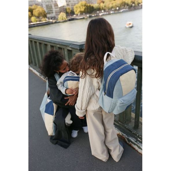 STUDIO NOOS PATCHWORK MIDI BACKPACK BATŮŽEK DENIM - ORGANIZÉRY A KOŠÍKY - KOČÁRKY A PŘÍSLUŠENSTVÍ