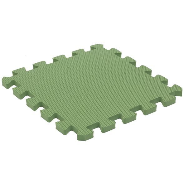 RIALTO BABY HRACÍ PODLOŽKA PUZZLE S OKRAJEM GREEN 92X92 CM - HRACÍ PODLOŽKY NA ZEM - SPINKÁNÍ
