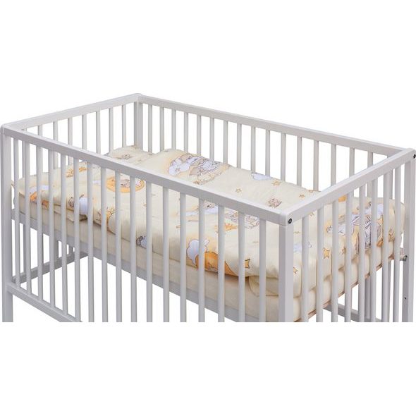 SCARLETT DĚTSKÁ POSTÝLKA S KOMPLETNÍ VÝBAVOU SCARLETT 120X60CM MRÁČEK BÉŽOVÁ - DŘEVĚNÉ POSTÝLKY - SPINKÁNÍ