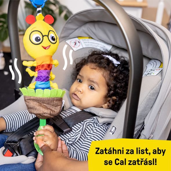 BABY EINSTEIN HRAČKA S CHRASTÍTKEM NATAHOVACÍ NA C KROUŽKU CAL-A-PULLER™ 0M+ - HRAČKY K ZAVĚŠENÍ - PRO DĚTI