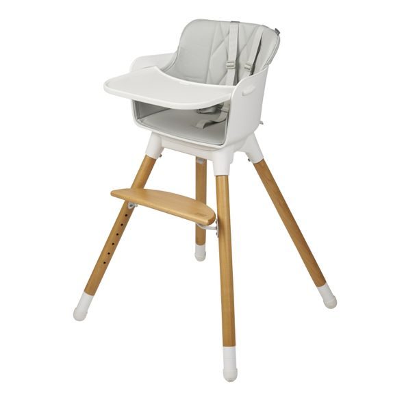 BABABING UNA WHITE / GREY - JÍDELNÍ ŽIDLIČKY DŘEVĚNÉ - KRMENÍ