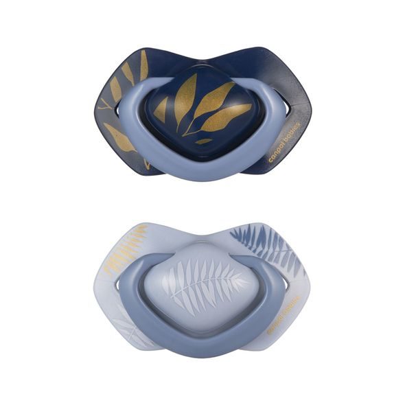 CANPOL BABIES DUDLÍK SILIKONOVÝ SYMETRICKÝ LIGHT TOUCH GOLD 18M+ 2KS MODRÝ - ŠIDÍTKA A DOPLŇKY - KRMENÍ