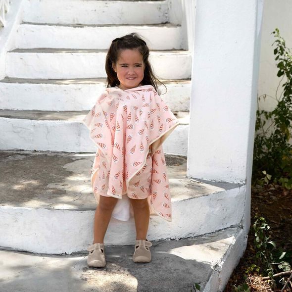 LÄSSIG PONČO ICE CREAM PALE PINK - UV OBLEČENÍ - PRO DĚTI