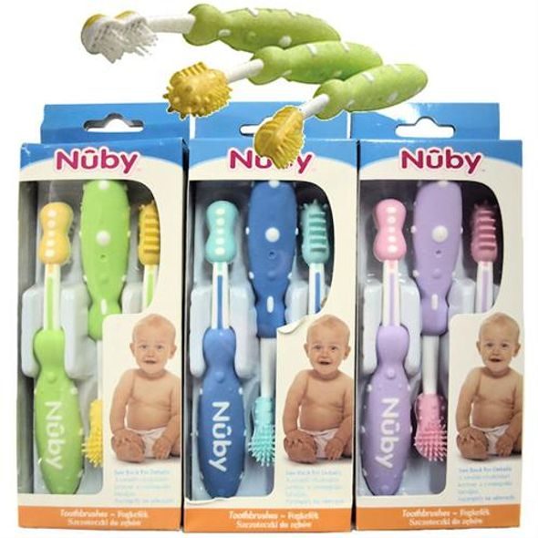 NUBY SET KARTÁČKŮ NA ZUBY - BEZPEČNOST DĚTÍ V DOMÁCNOSTI - KOUPÁNÍ A ZDRAVÍ