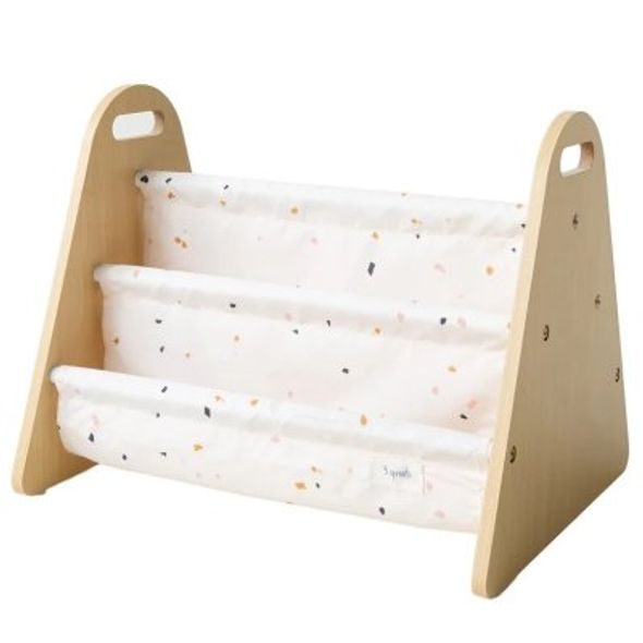 3 SPROUTS OBOUSTRANNÝ STOJAN NA KNÍŽKY TERRAZZO CREAM - DEKORACE A POLIČKY - SPINKÁNÍ