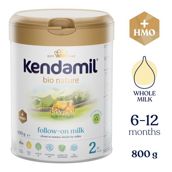 KENDAMIL BIO NATURE 2 HMO+ 800 G - KOJENECKÁ MLÉKA - KRMENÍ
