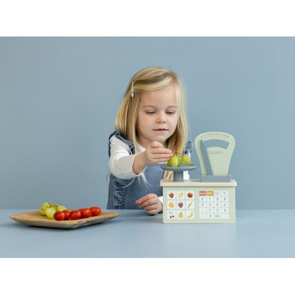LITTLE DUTCH KUCHYŇSKÁ VÁHA DŘEVĚNÁ - JAKO MAMINKA - PRO DĚTI