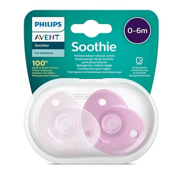 PHILIPS AVENT ŠIDÍTKO SOOTHIE 0-6M DÍVKA 2KS - ŠIDÍTKA A DOPLŇKY - KRMENÍ