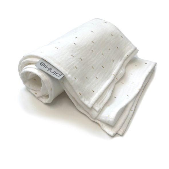 PINKIE VELKÁ PLENA PINKIE MUSLIN WHITE - LÁTKOVÉ PLENY ALL IN ONE - PŘEBALOVÁNÍ