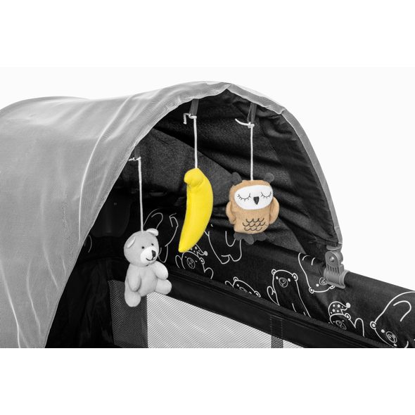 KIDNORT CESTOVNÍ POSTÝLKA KIDNORT STUGAN TMAVĚ ŠEDÁ - CESTOVNÍ POSTÝLKY - SPINKÁNÍ