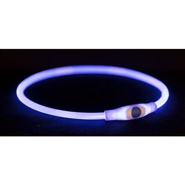 TRIXIE FLASH LIGHT RING USB, BLIKACÍ OBOJEK, MODRÁ (RP 2,10 KČ) - SVÍTÍCÍ A REFLEXNÍ OBOJKY PRO PSY - CHOVATELSKÉ POTŘEBY MALVÍKZOO