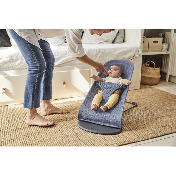 BABYBJORN LEHÁTKO BOUNCER BLISS SLATE BLUE MESH - LEHÁTKA A HOUPADLA - SPINKÁNÍ